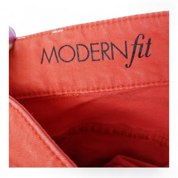 ANN TAYLOR Modern Fit Low Waist Jeans Orange - Size 6 - Picture 3 of 6